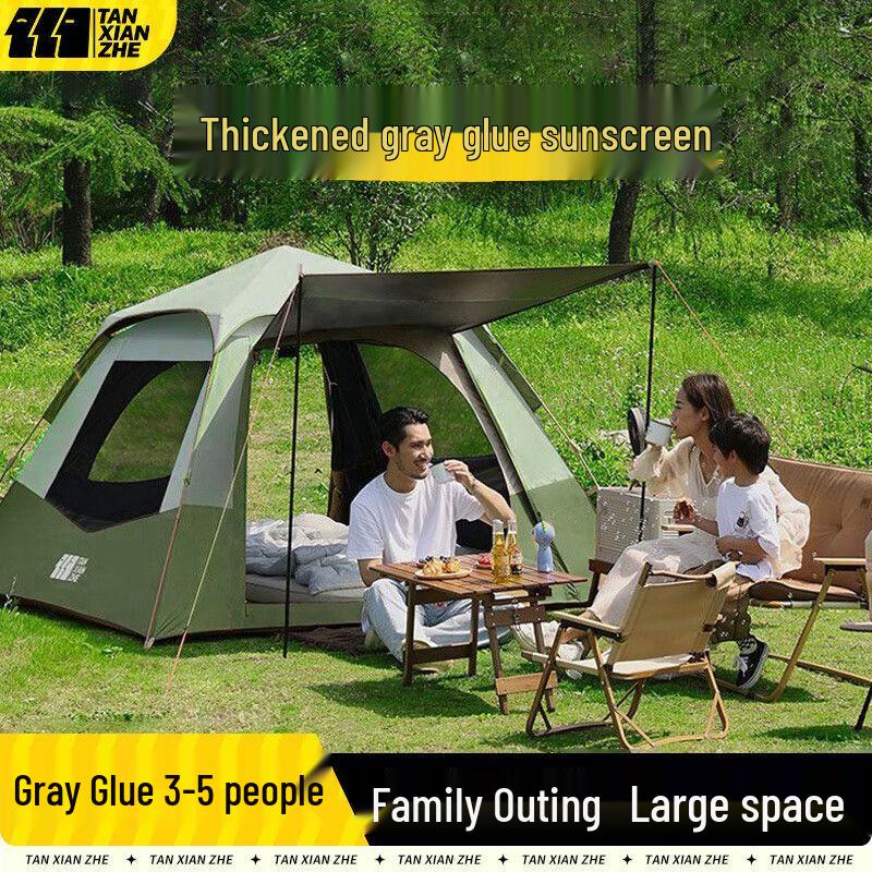 TAN XIAN ZHE Automatic Quick-Open Outdoor Camping Tent 3-5 Person