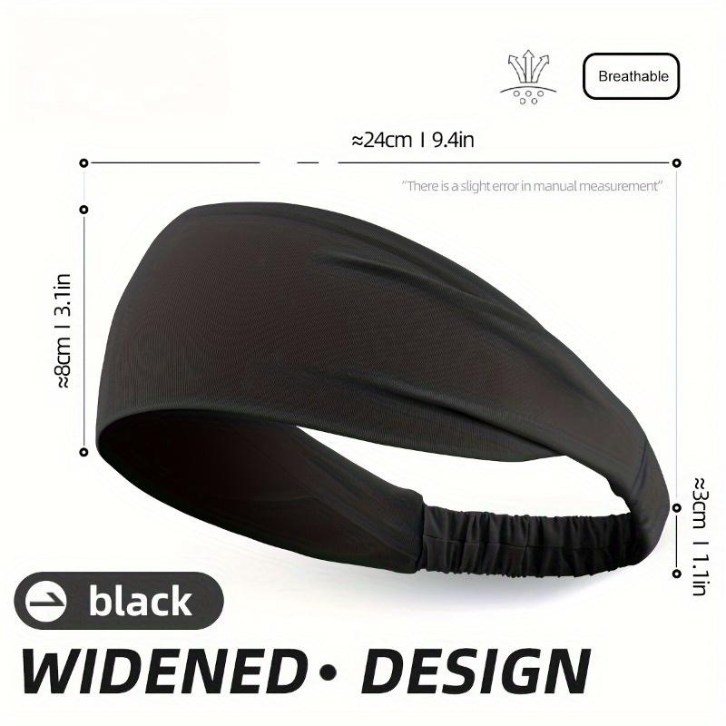 [Sweat-Wicking Headband] 1-Pack Non-Slip Sweat-Wicking Sports Headband | Breathable Moisture-Wicking Elastic Hair Band for Running, Yoga, Cycling