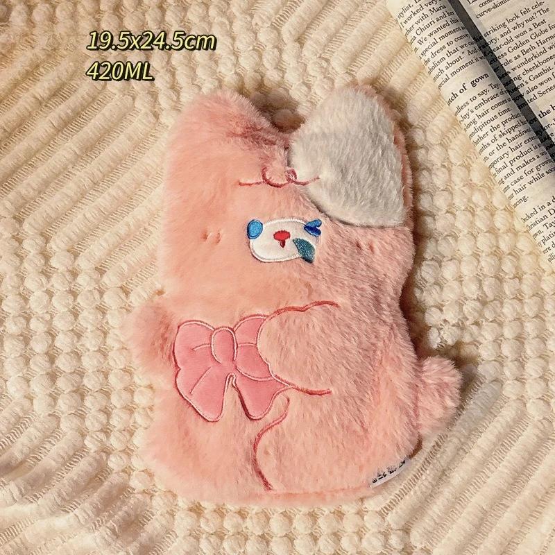 2025 The New Belly Warmer Thick Plush Hand Warmer Cute Cartoon Hot Water Bottle Warm Water Bag Multi-color Optional