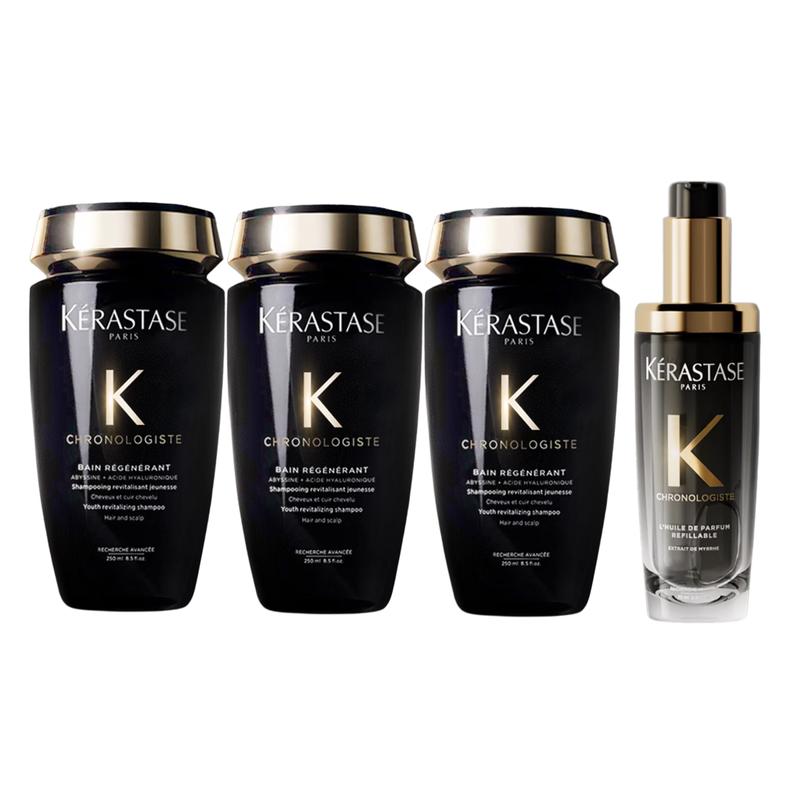Kerastase Black Diamond Key Source Cleansing and Cleansing Set, 2-piece set/3-piece set four piece set