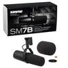 Shure SM7B Dynamic Cardioid Unidirectional XLR Noise Live Home and Telework Microphone Wired, Cancelling, Streaming, Voice, Music, Performance,