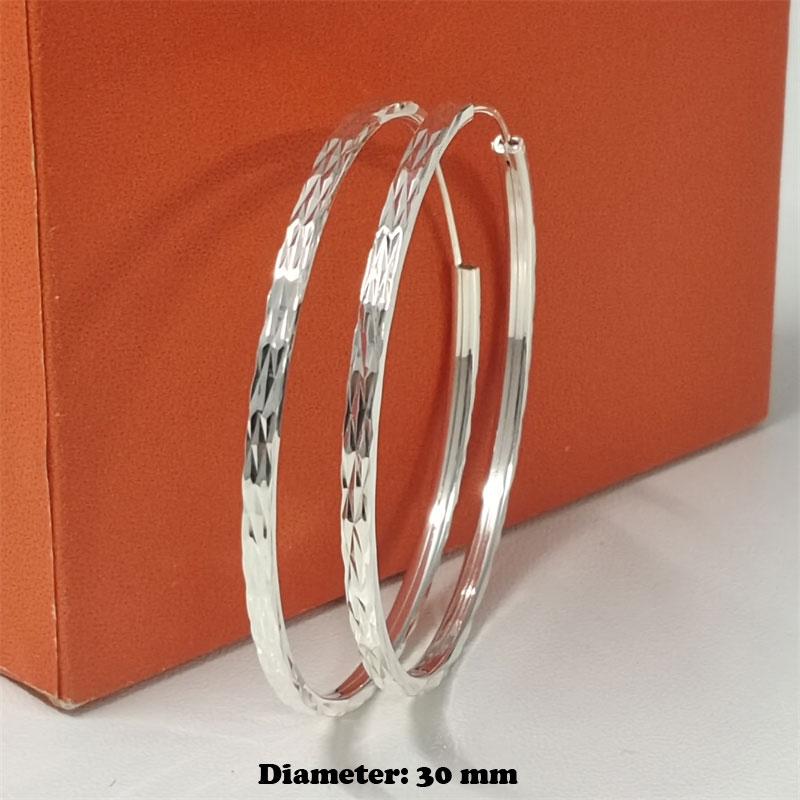 Senlissi Fashion Gold Plated Hoop Earrings for Women 925 Silver 2.5mm