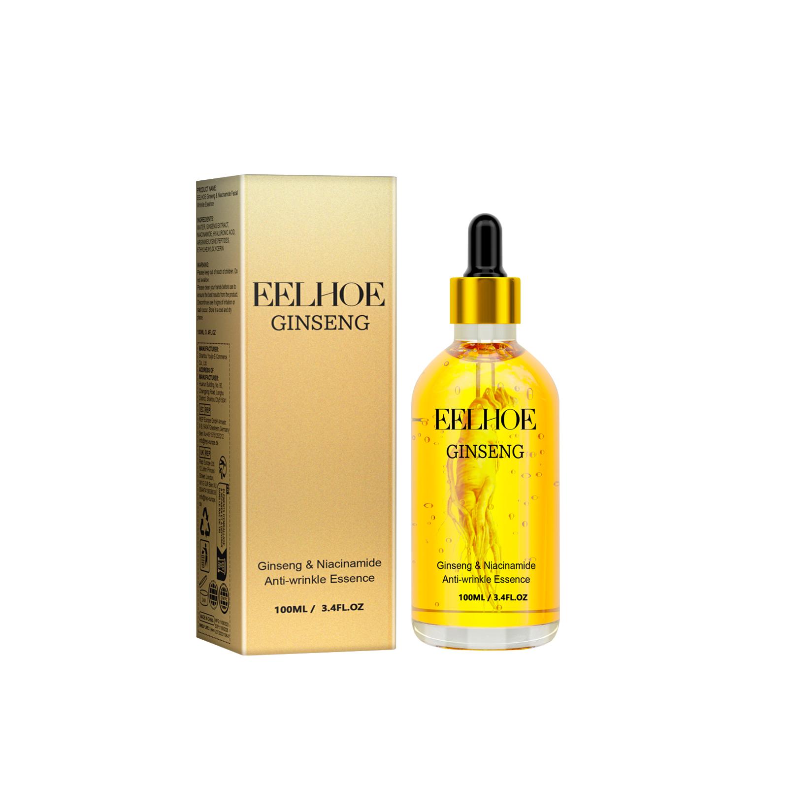EELHOE ginseng essence moisturizing facial skin, delicate elastic skin rejuvenation essence for the corners of the eyes