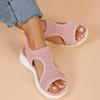 Fashion Women Summer Shoes  Open Toe Wedge Sandals Ladies New Mesh Fish Platform Sandals Women Lightweight Outdoor Casual Shoes Women