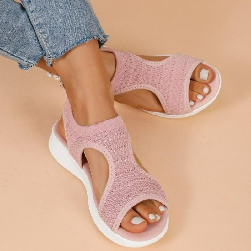 Fashion Women Summer Shoes  Open Toe Wedge Sandals Ladies New Mesh Fish Platform Sandals Women Lightweight Outdoor Casual Shoes Women