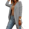 Solid-Colored Long-Sleeve Suit Jacket Leisure Solid Long Sleeve Blazers Women