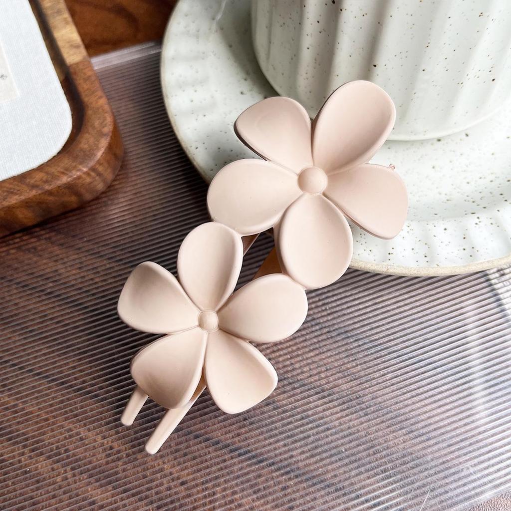 Elegant Matte Flower Updo Duckbill Hair Clip for Women