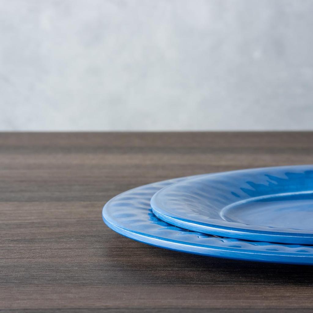 TarHong Crackle Dinner Plate, 27cm, Gray, Shatter-Resistant Melamine Dishware, Plastic, Dishwasher Safe, Stylish, Cute, Lightweight, Perfect for