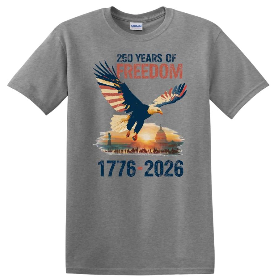 250th Anniversary Eagle T Shirt United States 1776 2026 Freedom Flag USA Tee