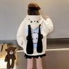 Girls' Spring Autumn Long Ears Hooded Thickened Sweatshirt - Kids' Top