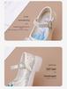 2026 New Fashion Girls' Princess Rhinestone Leather Shoes with Soft Soles and Luminous Crystals for Spring and Autumn.