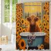 Funny Dogs Playing Poker Shower Curtain,Vintage Dog Art Waterproof Polyester Fabric Bath Curtain,Humorous Bathroom Decor for
