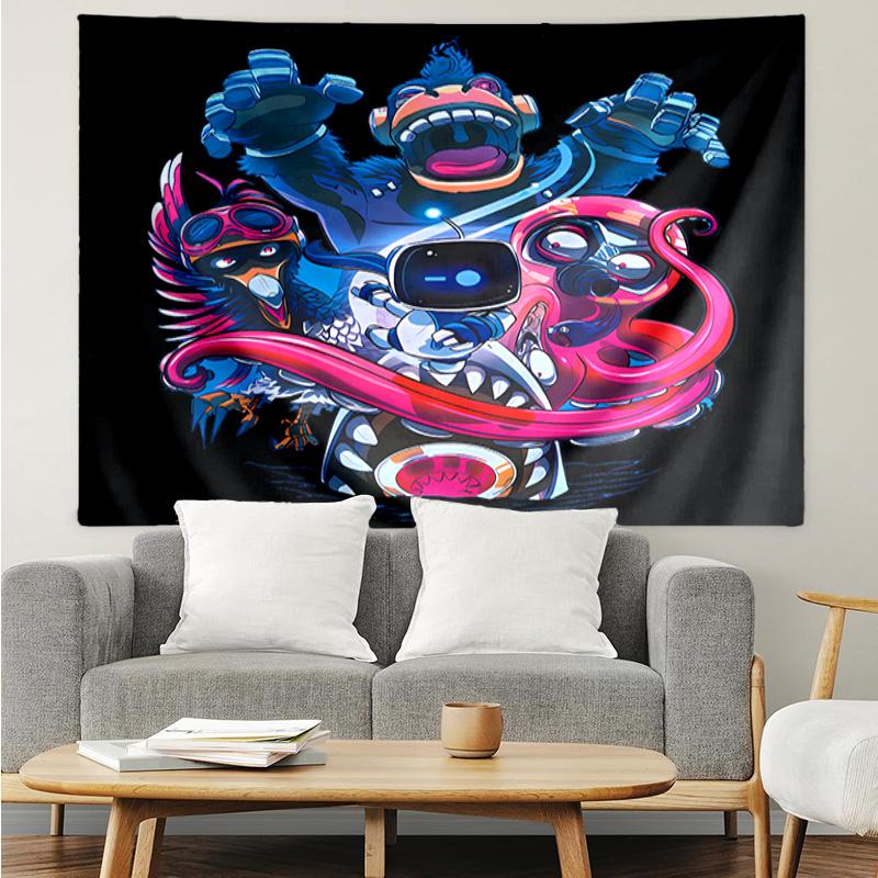Astro Bot2 Tapestry for Bedroom Aesthetic Classroom Tapestries Wall Hanging for Living Room Dorm Office,Ideal Creative Gift