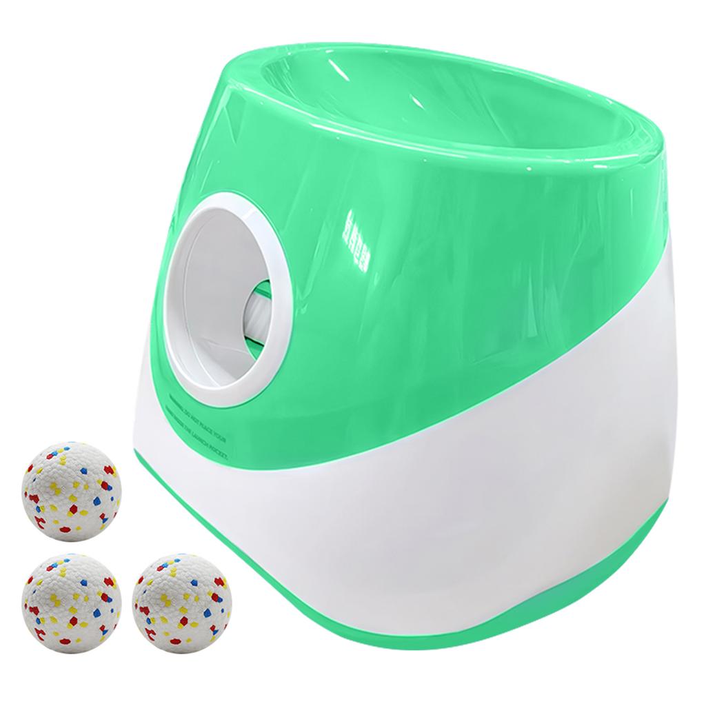 Interactive Automatic Ball Launcher with 3 Tennis Balls Automatic Dog Ball Launcher Ball Thrower Machine for Medium & Small Dogs