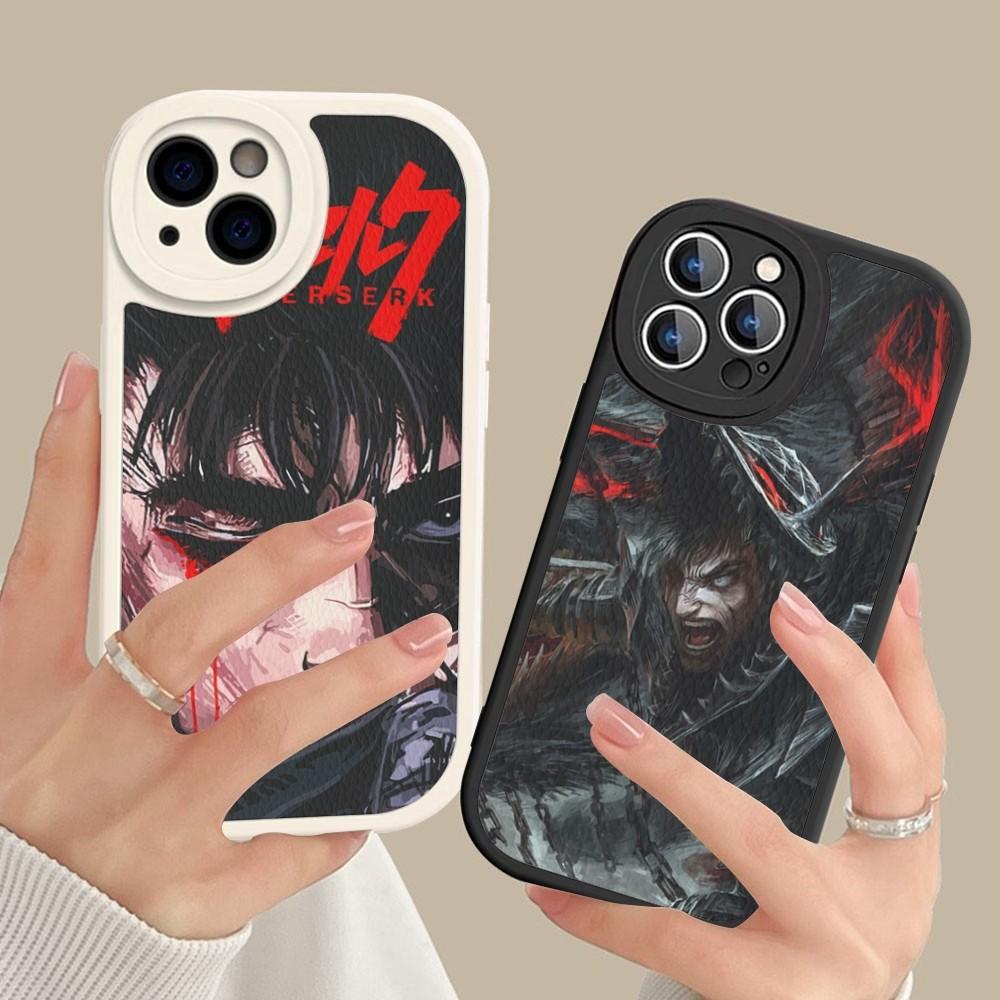 Anime Berserk Phone Case Hard Leather For IPhone 16 15 14 13 12 Mini 11 14 Pro Max Xs X Xr 7 8 Plus Fundas