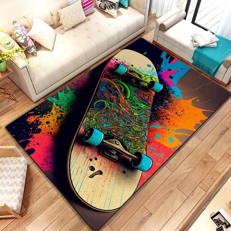 Custom Skateboard Logo Printed Carpet Fashion Yoga Mat Non-slip Area Rug Photography Prop Birthday Gift Bedroom Decor mandala