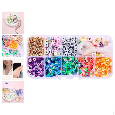 Polymer Clay Beads Disc 9 Grids Jewelry Making Craft DIY Charms Spacer for