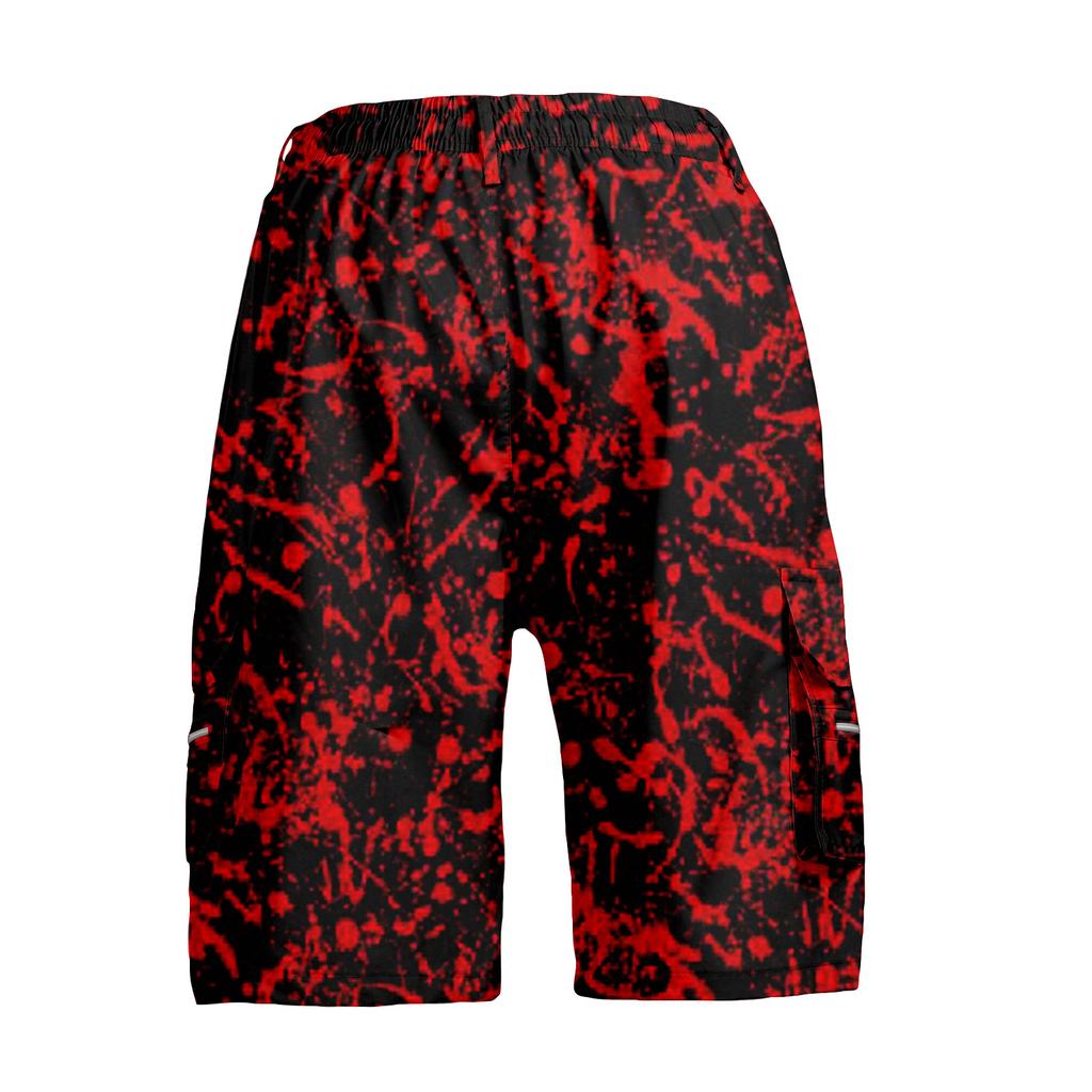 Men's Halloween Pocket Drawstring Cargo Shorts Casual Outdoor Lightweight Durable Multi-Pocket Utility Shorts for Everyday Use