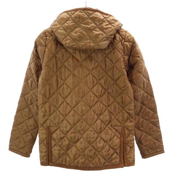 LAVENHAM Made In the UK Quilted Jacket 36 Brown Hood Women Used