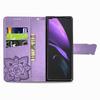 Flip Case for Samsung Galaxy Z Fold 4 5G, Butterfly, Purple