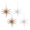 2 Pieces Christmas Tree Star Ornaments Three-dimensional Glitter Star Christmas Tree Ornaments Holiday Decoration