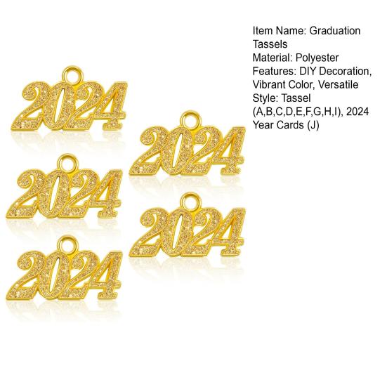 3/5 ks 2024 Promoce Střapec Přívěsek 2024 Promoce Přívěsek Promoce Klobouk 2024 Rok Karty Závěsná Dekorace