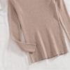 Damen V-Ausschnitt Pullover Slim Pullover Eng Langärmlig Einfarbig Einheitsgröße Strickware Frühling Herbst Pendeln