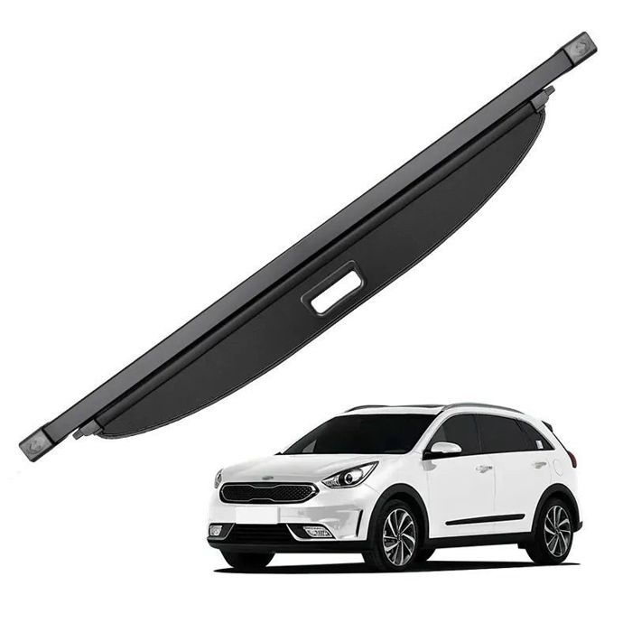 Luggage rack - Kia Niro (from 2017) - Black - Aluminum supports - Waterproof roller blind