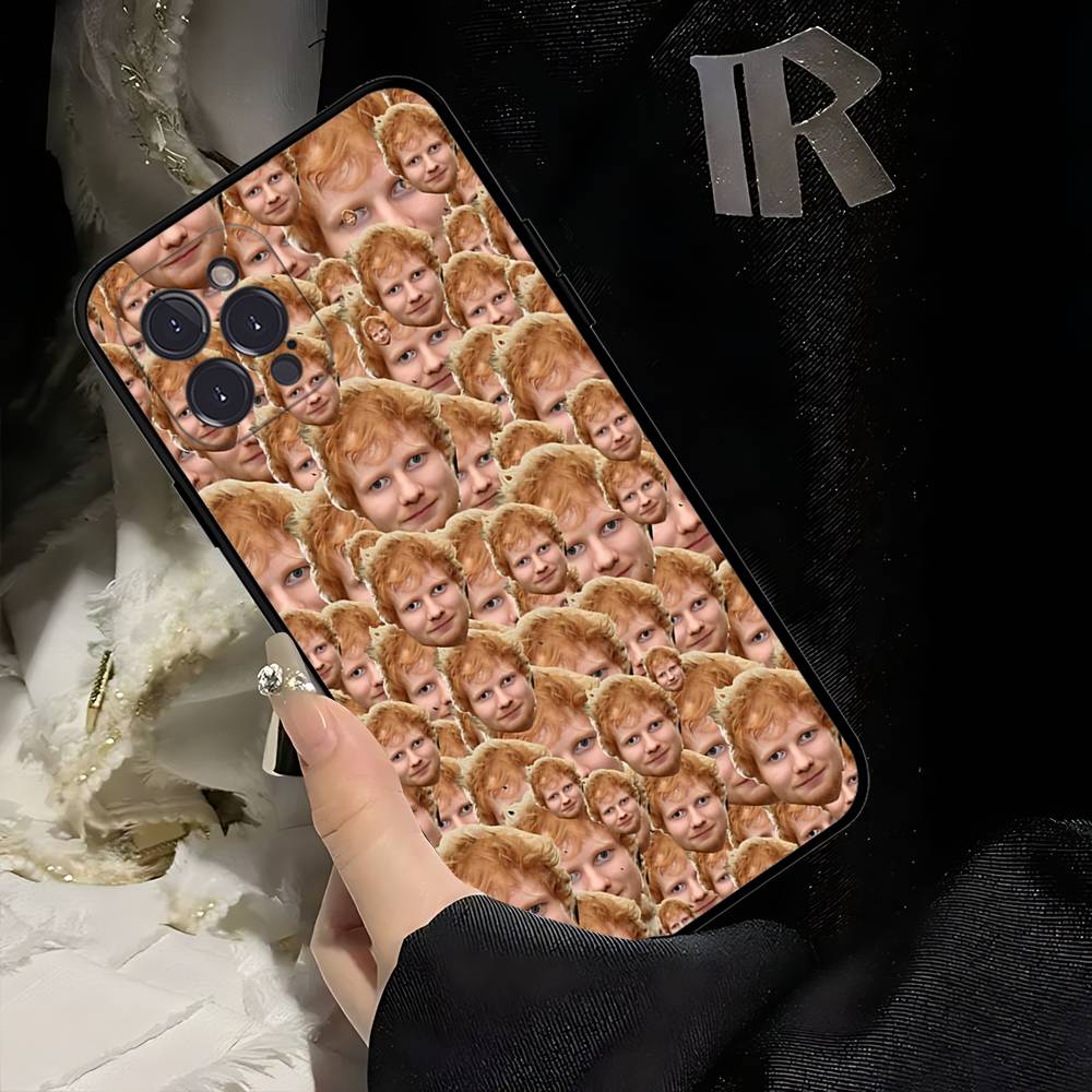 E-Ed Sheeran Phone Case For Iphone 17 16 15 14 13 12 11 Pro Max Plus Black Shell Cover Case