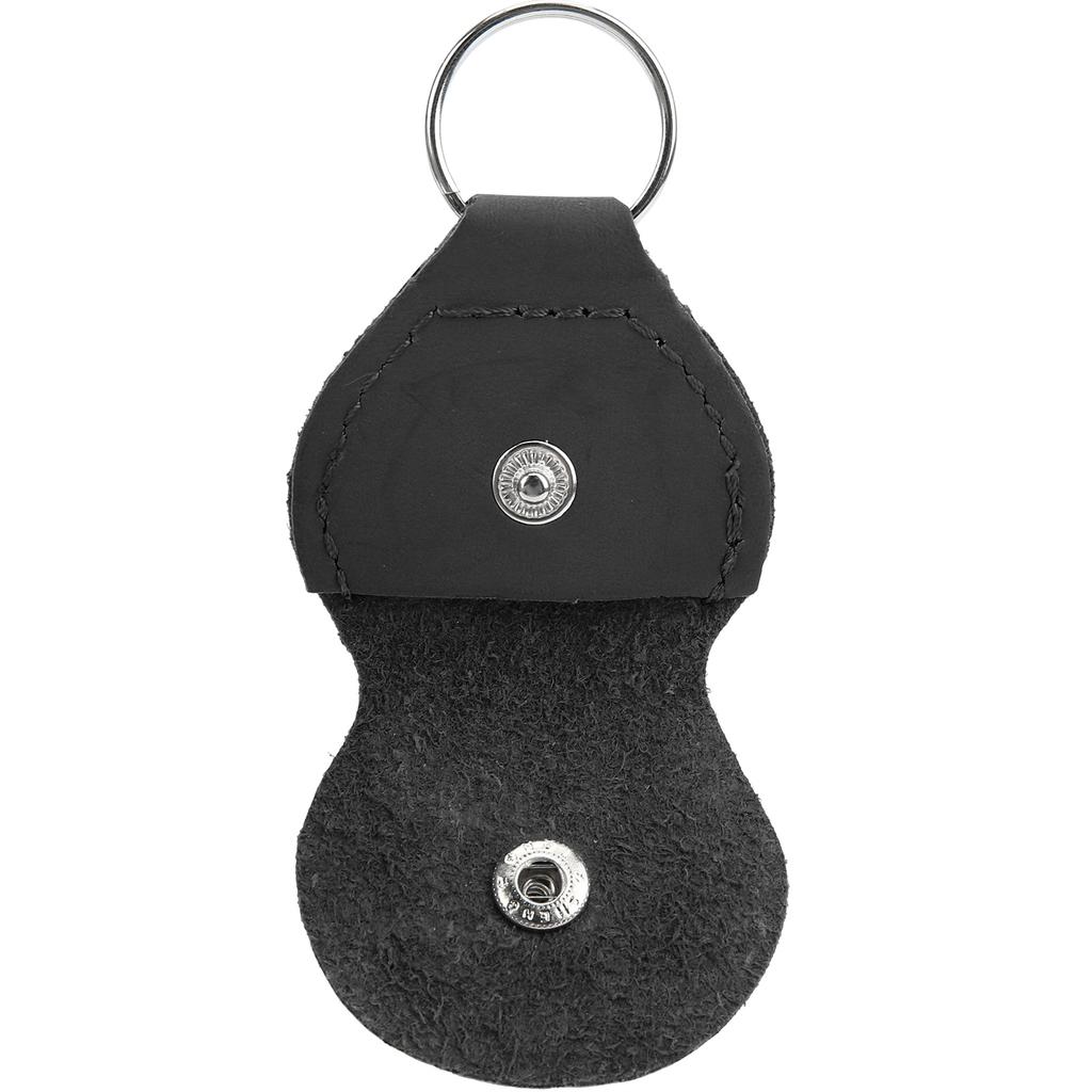 Stylish Guitar Picks Holder Soft PU Leather Plectrum Storage Case Keyring Guitar Accessory