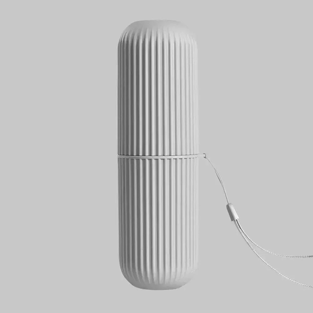 New Simple Vertical Stripe Wash Cup Portable Toothbrush and Toothpaste Storage Box Home Bathroom Accessory Mouthwash Cup Storage