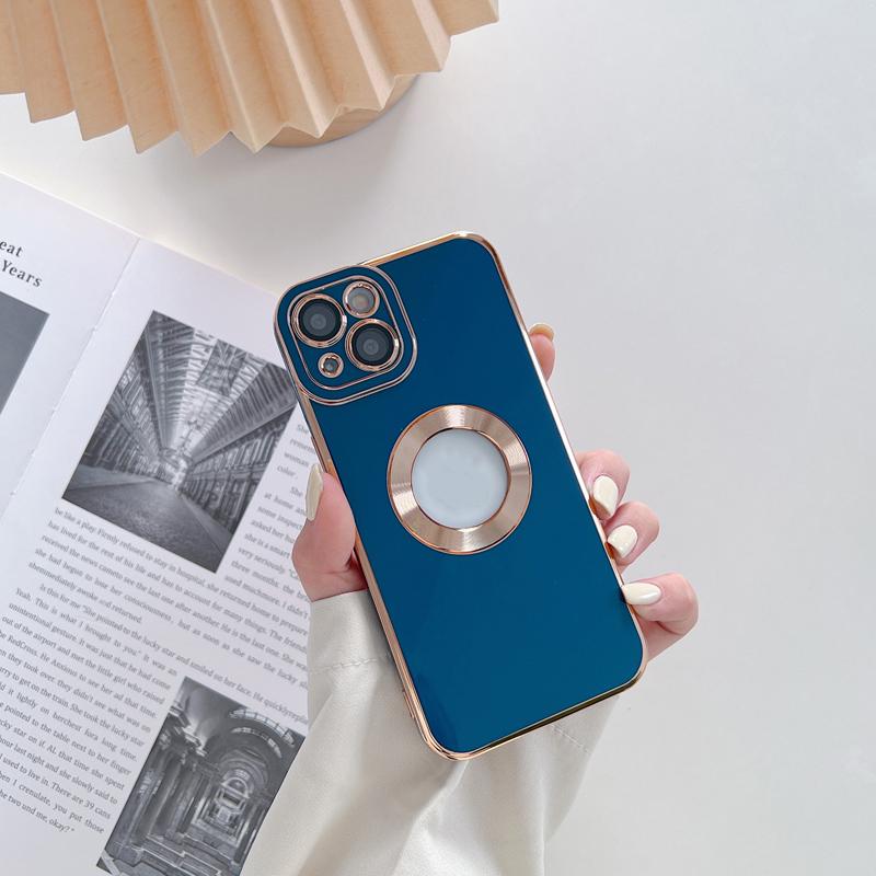Luxury Phone Cover Colorful CD Lens Protector Hollow Soft Tpu Electroplated Phone Case for Iphone 14 Plus 13 15