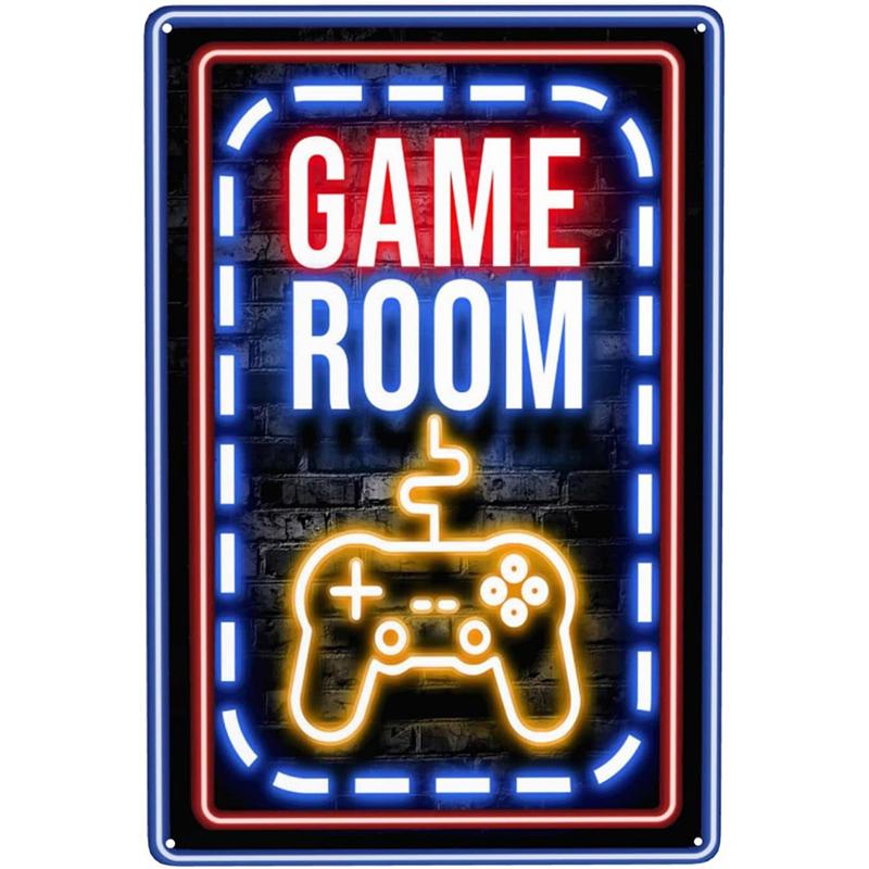 Gaming Room Metal Tin Signs Welcome To The Game Room Poster Boy Bedroom Decor Iron Plate Youth Dormitory Wall Decoration Plaque