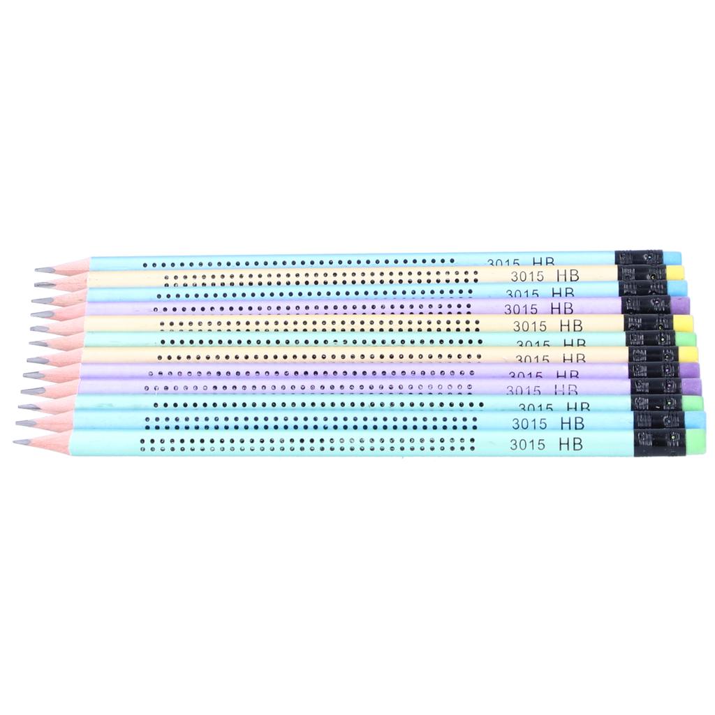 12Pcs Pencil Painting Composition NonSlip Pen Set with Sharpener Stationery Replacement