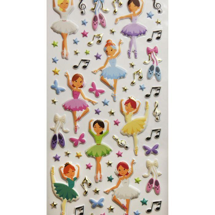 Scène À Décorer Pour Enfants - Cours De Danse - Stickers Puffies