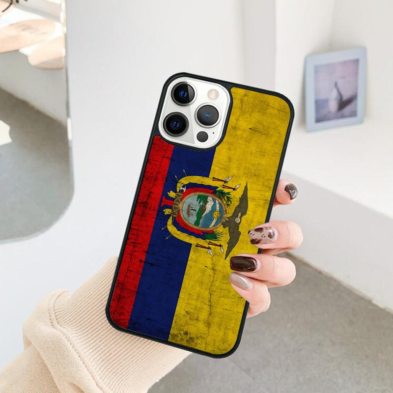Ecuador Flagge Handyhülle Für iPhone 17 Air 16 15 14 11 12 13 Pro MAX Plus Hülle Abdeckung Schale