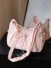 Nylon Sling Bag For Women With Drawstring Closure And Mobile Pocket For Casual Travel