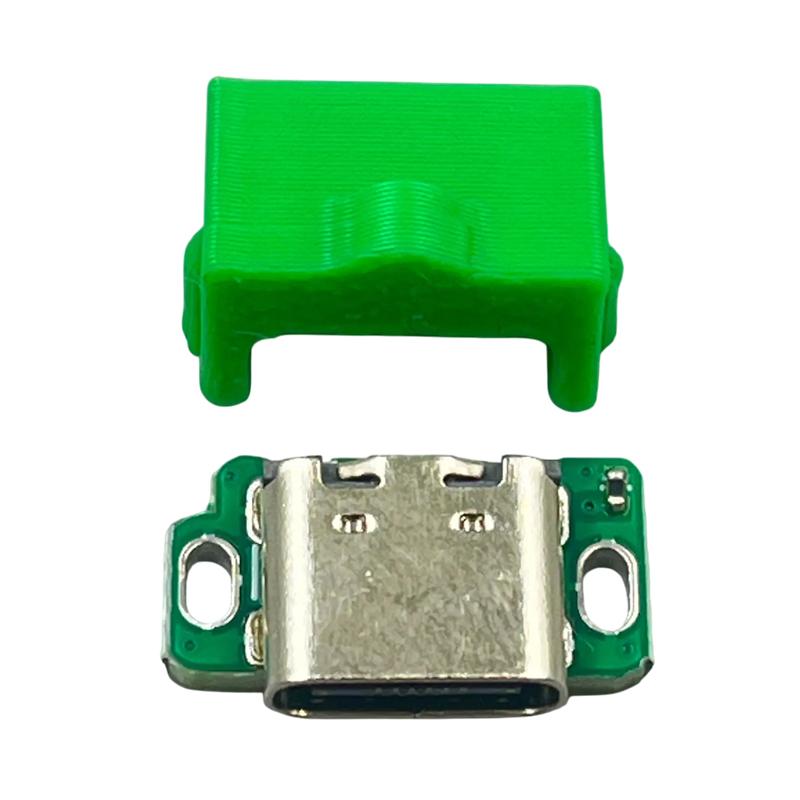 

1 комплект для ADVANCE SP GBASP с 3D-печатным портом для зарядки USB-C USB Type-C и портом для наушников зелёный