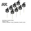 Dark Halloween Party Decoration 8 Pcs Cupcake Toppers, Black Glitter Witch Hat Pumpkin Durable Cake Toppers for Parties Picks Supplies, Birthday