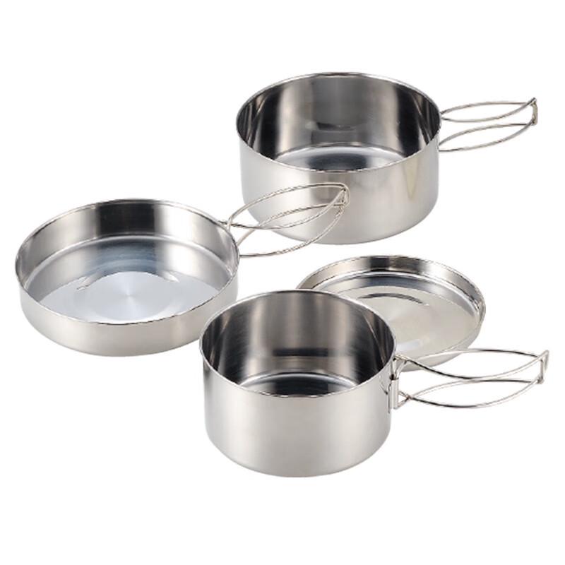 Stainless Steel Foldable 4-Piece Picnic Lunch Box Set