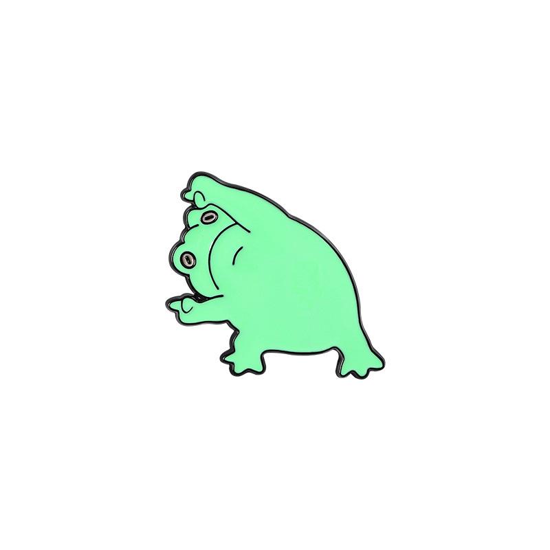 Cute Charming Frog Shaped Enamel Badge Unique Alloy Brooch For Accessories Fashionable