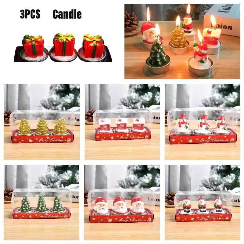 Christmas Craft Candle With Hand-painted Decorations Perfect Gift For Christmas Valentine's Day Or Proposals No Dropping