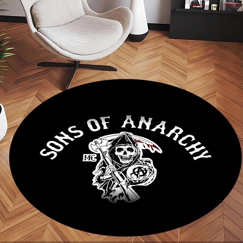 Sons Of Anarchy (14) Round Office Rug Decorative Floor Rug for Office Bedroom Living Room and Home Space