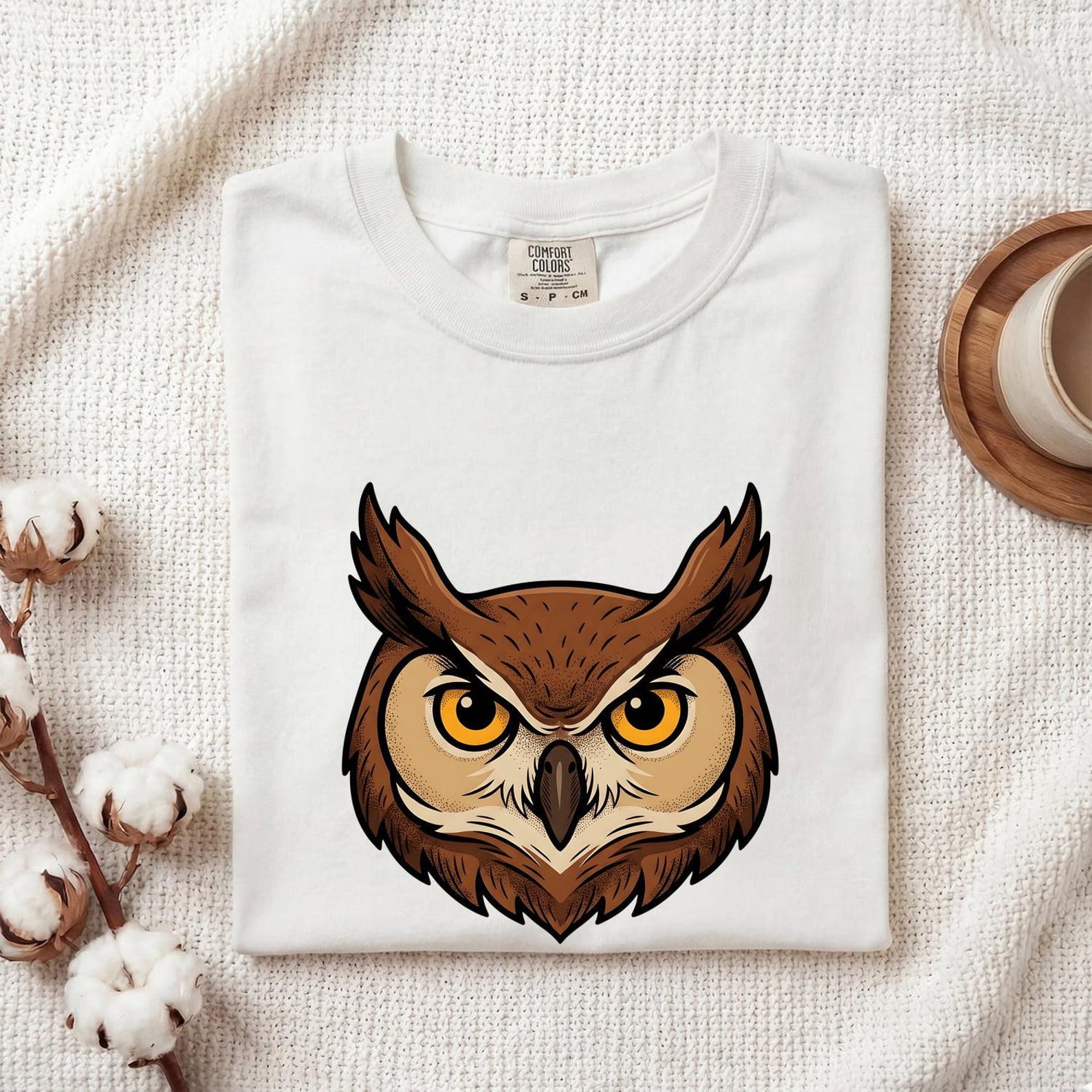 Owl Head Shirt Animals Wildlife Gift Women Cartoon Tee Owl T-Shirt Wildlife Fan Toony Tshirt Conservation Graphic Vintage Feathers Tshirt S