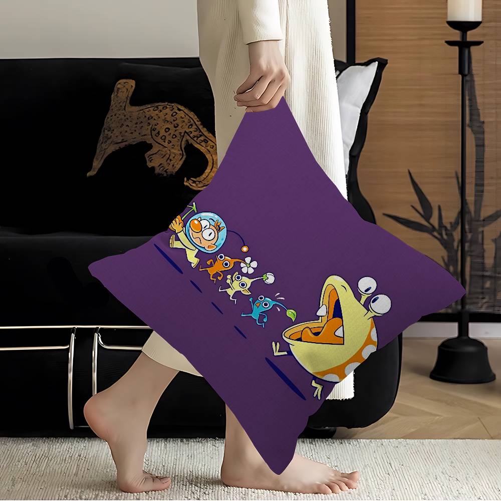 Classic Animation Pikmin Pillow Cushion Cover Pillowcase Living Room Sofa Home Decor