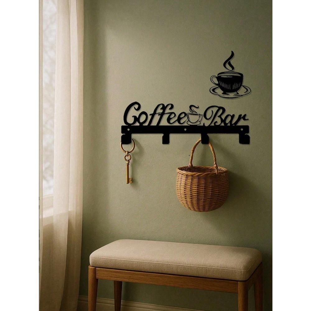 2-Pack Metal Mug Holder Wall Mount, Coffee Cup Rack for Kitchen, Farmhouse Rustic Organizer for Bathroom, Halloween Christmas Decor