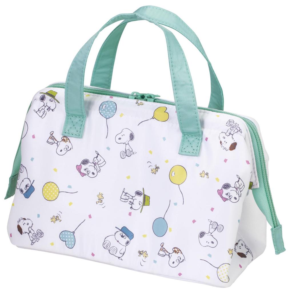 Skater Lunch Bag, Insulated, Clasp Closure, Women's, Snoopy Balloon Design, KGA1-A