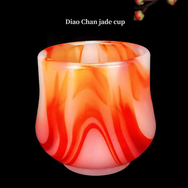 

Изумрудная чашка для вина Бокал для чая Кунг-фу Чайный сервиз для здоровья Высококачественный нефритовый набор из натурального нефрита Нефритовая посуда Чай в китайском стиле style 9