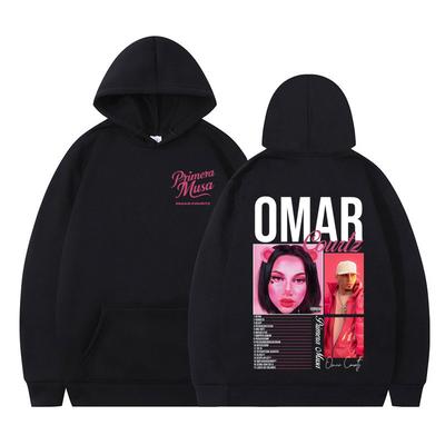 Raper Omar Courtz Trasa Albumowa Primera Musa 2025 Bluza z Kapturem Męska Damska Estetyczna Bluza z Długim Rękawem Casualowe Bluzy Prezenty dla Fanów