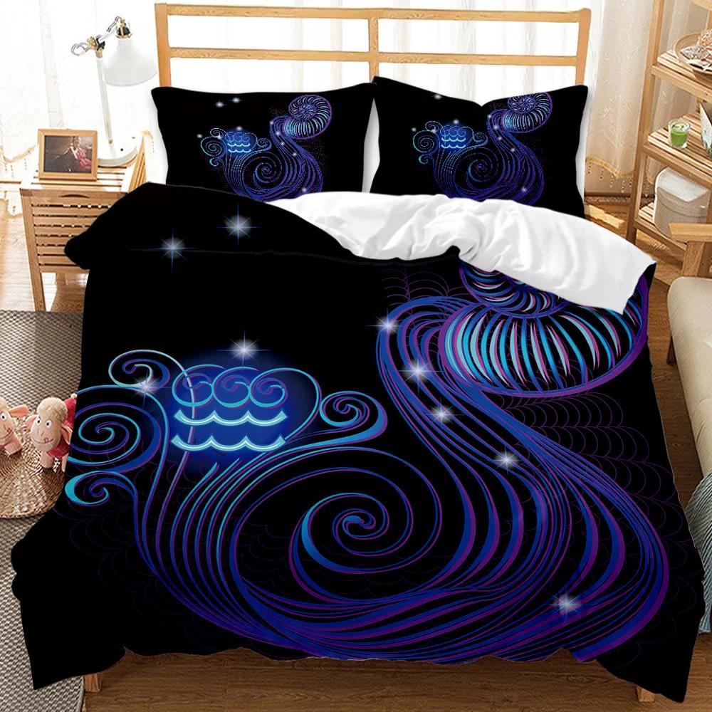 Comforter Constellation Leo Starry Sky Theme For Kids Teens Twin Bedding Set Double Queen King Size Polyester